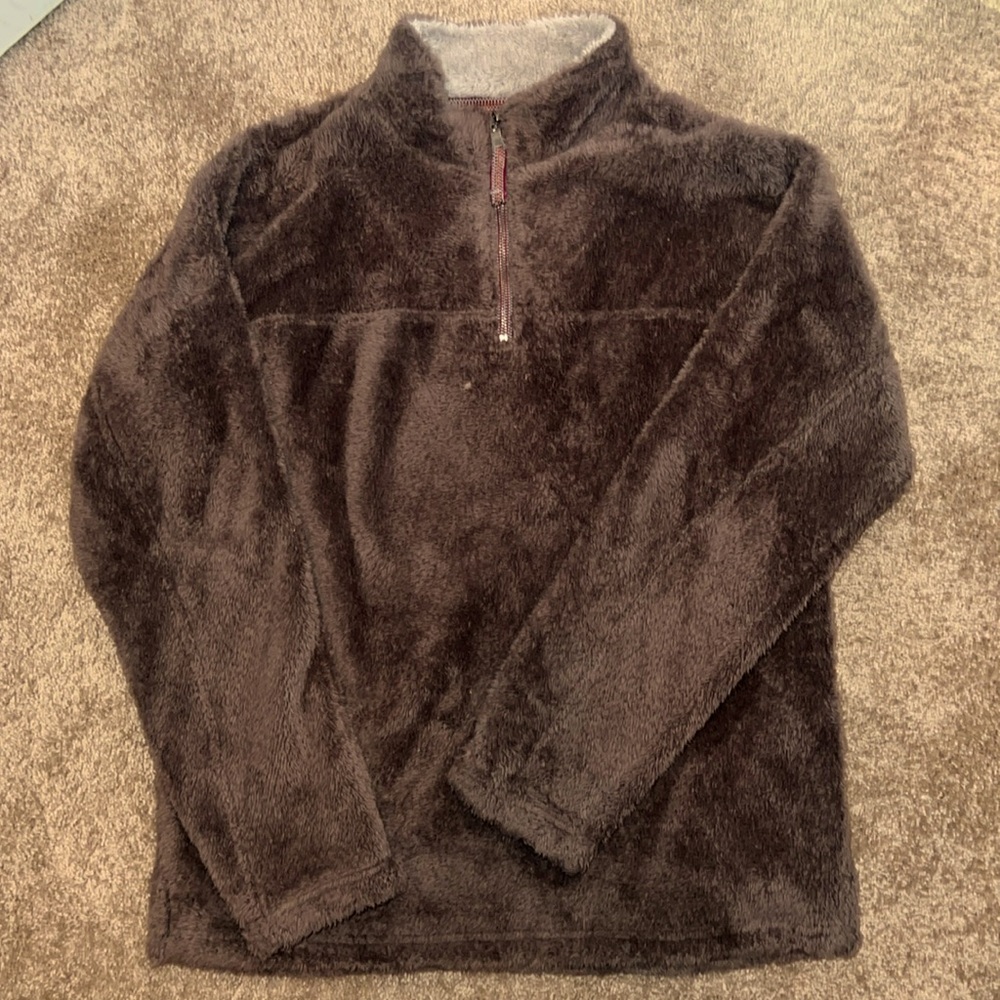 True Grit fleece 1/4 Zip Pebble Pile Coco